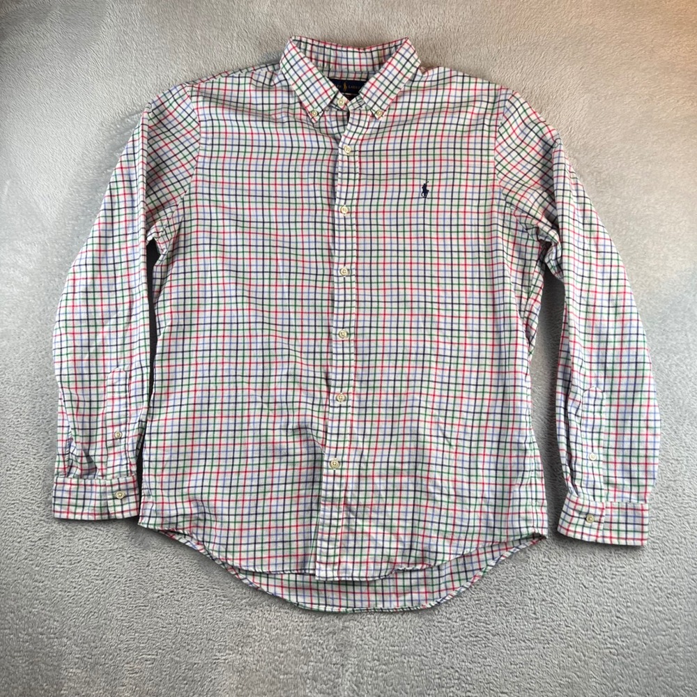 Polo Ralph Lauren Slim Fit Performance Flannel Shirt XL Tattersall Check Multi